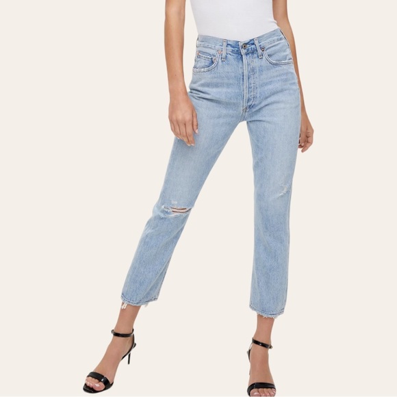Agolde Denim - NWT AGOLDE Riley High Rise Straight Crop in Shatter Size 24